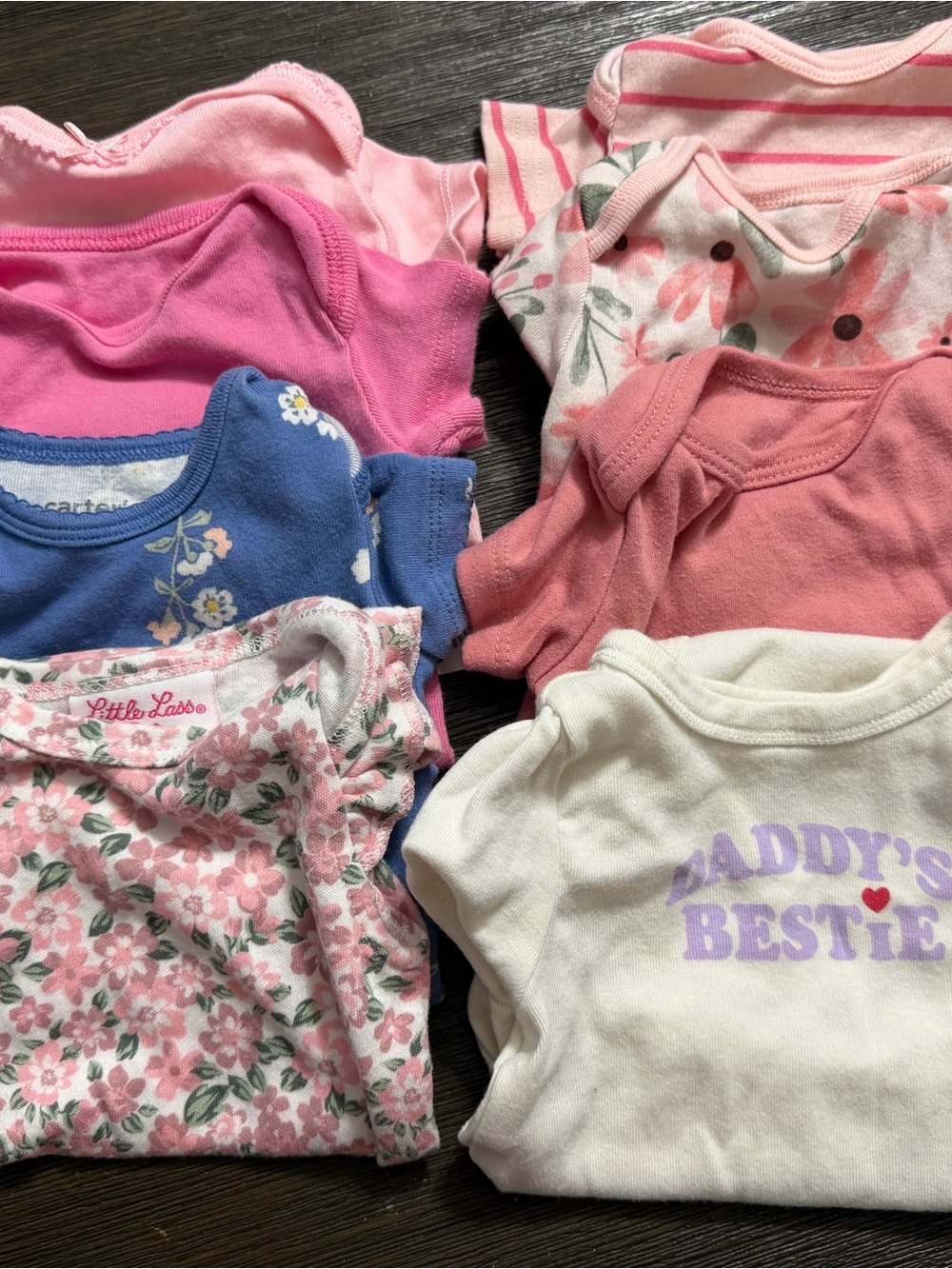 Mixed Girls' Floral & Solid One-Piece Bodysuits - Assorted Pink, Blue, Cream